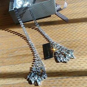 Long Rhinestone Lariat necklace